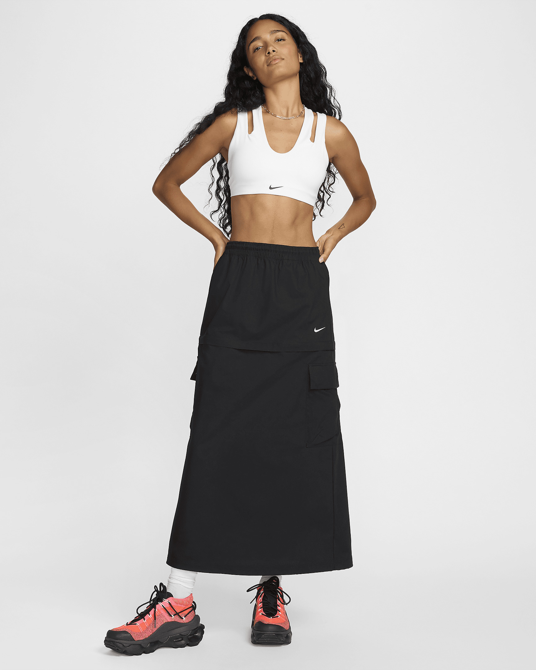 Nike Sportswear Essential Women's Mid-Rise Woven Cargo Midi Skirt - 9