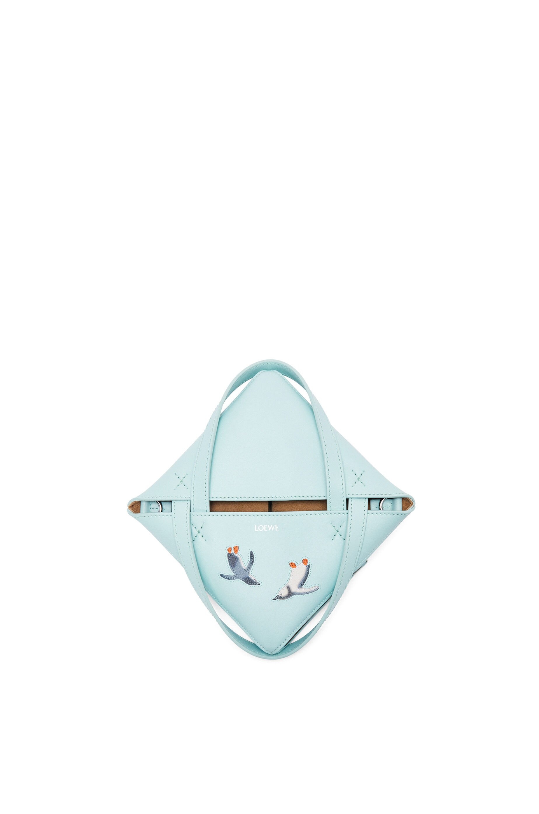 Penguin mini Puzzle Fold tote in shiny calfskin - 8