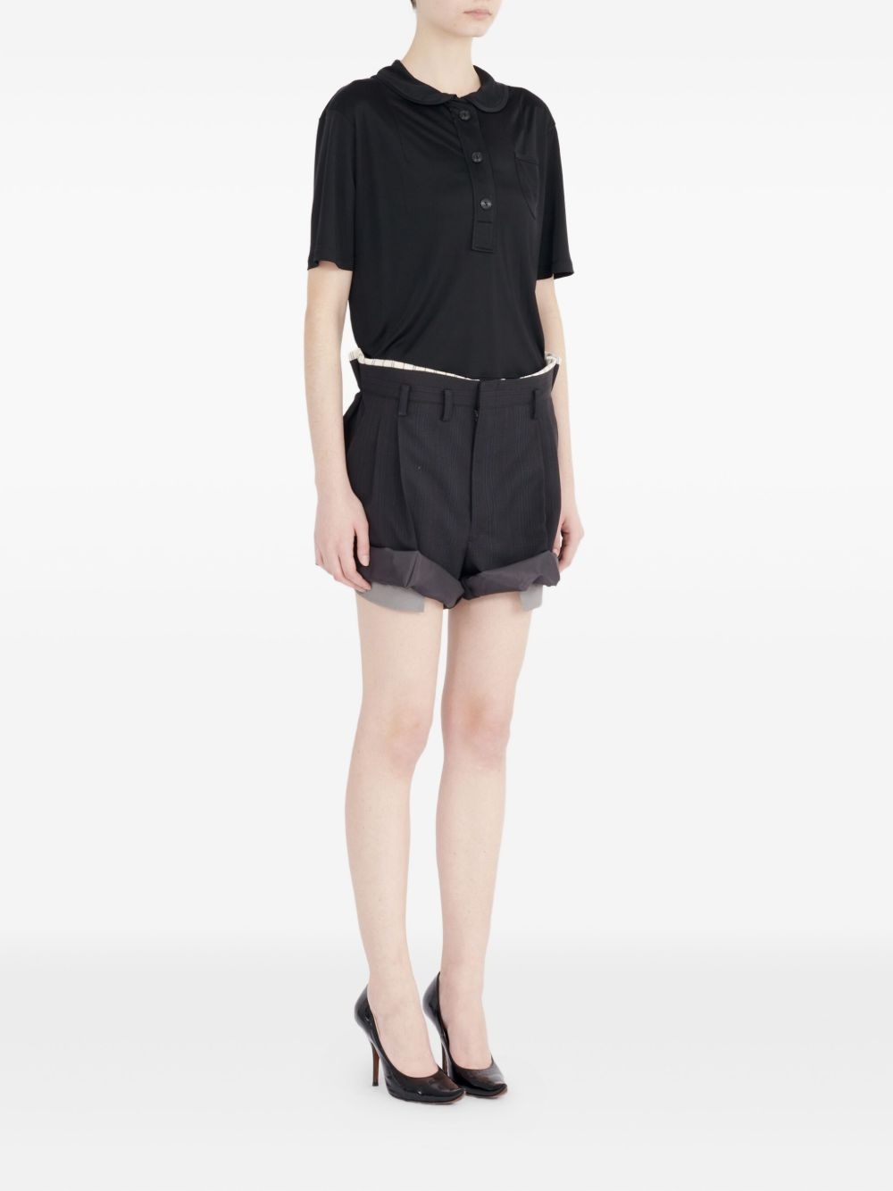 satin polo shirt - 3