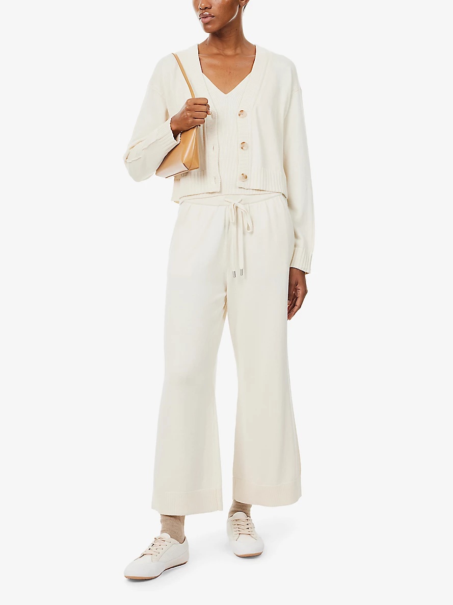V-neck relaxed-fit cotton and cashmere cardigan - 2