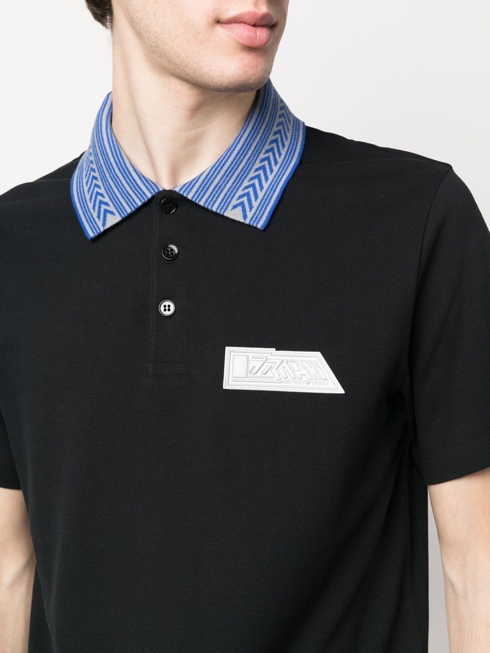 logo-patch polo shirt - 5