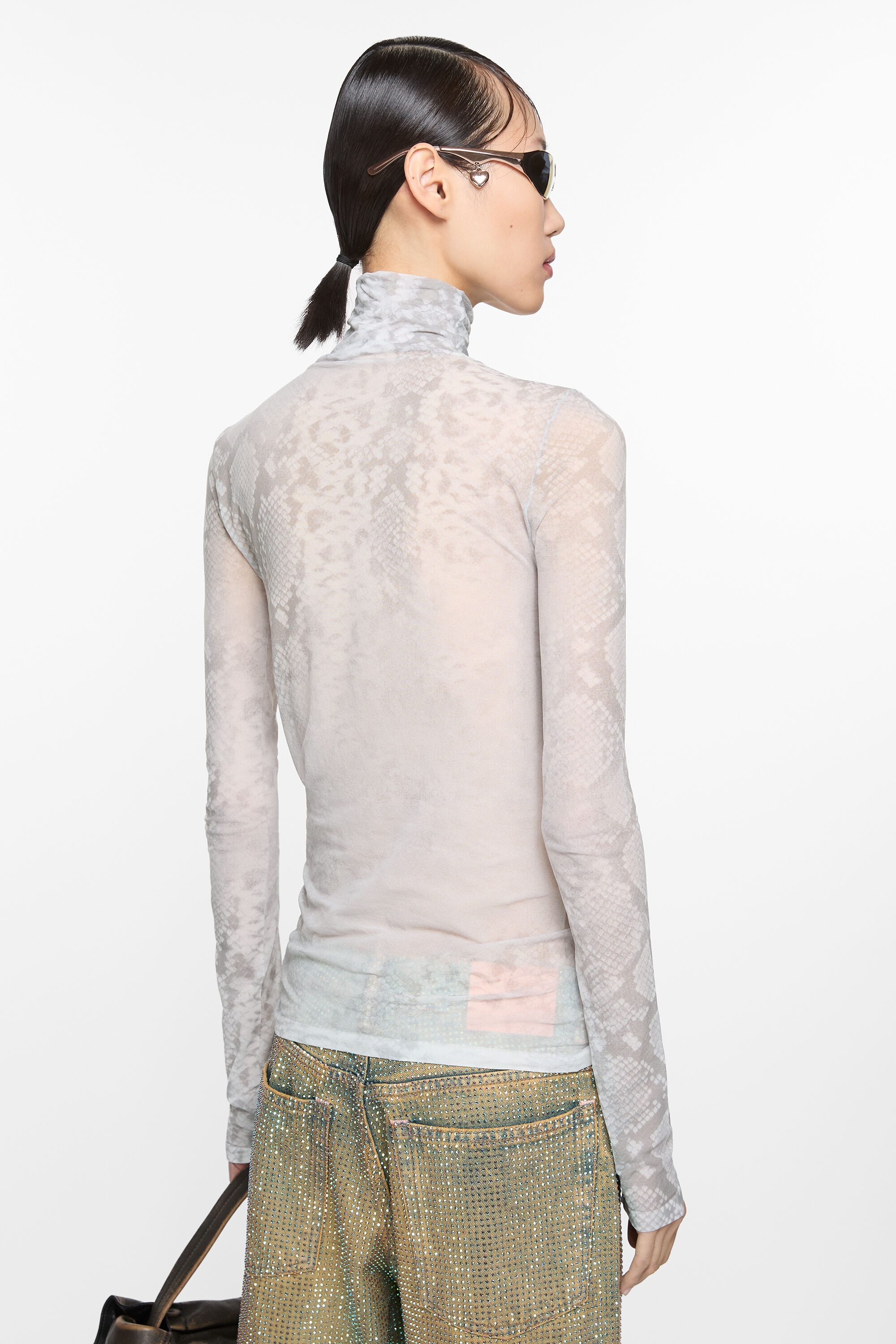 Printed seamless t-shirt - Grey - 3