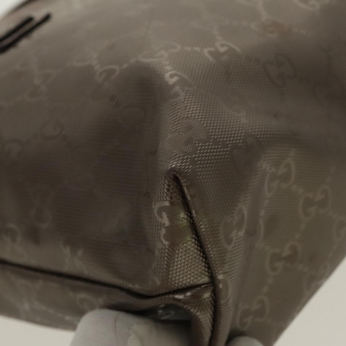 GUCCI GG Implementation Tote Bag Silver Metallic - 13