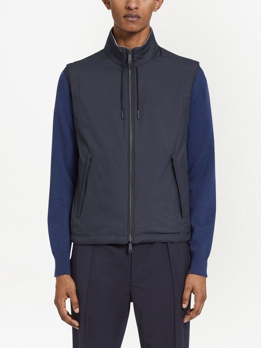 reversible zip-up vest - 3