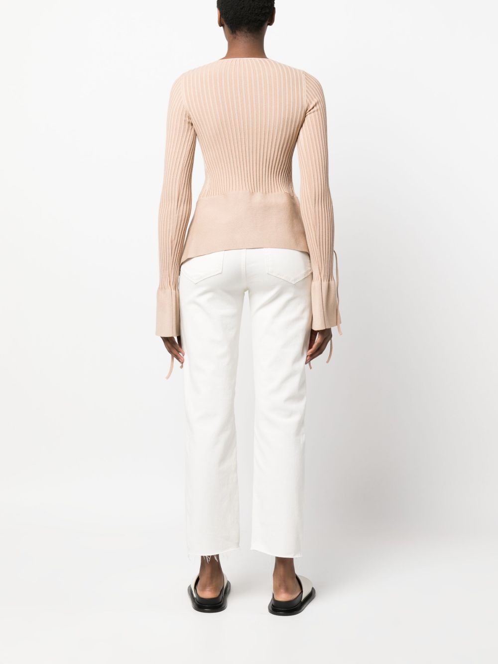 cut-out ribbed top - 4