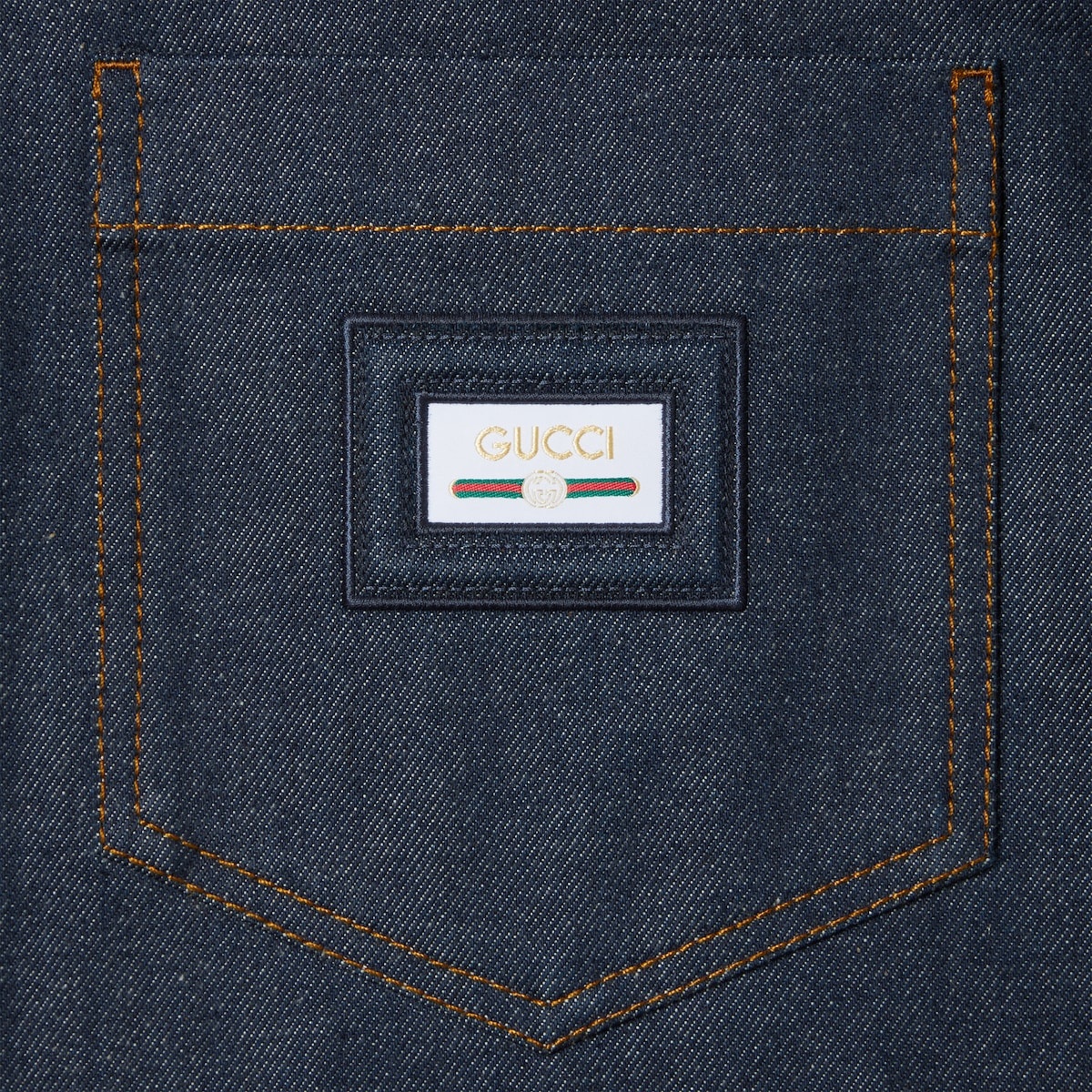 Denim shirt with Web label - 7