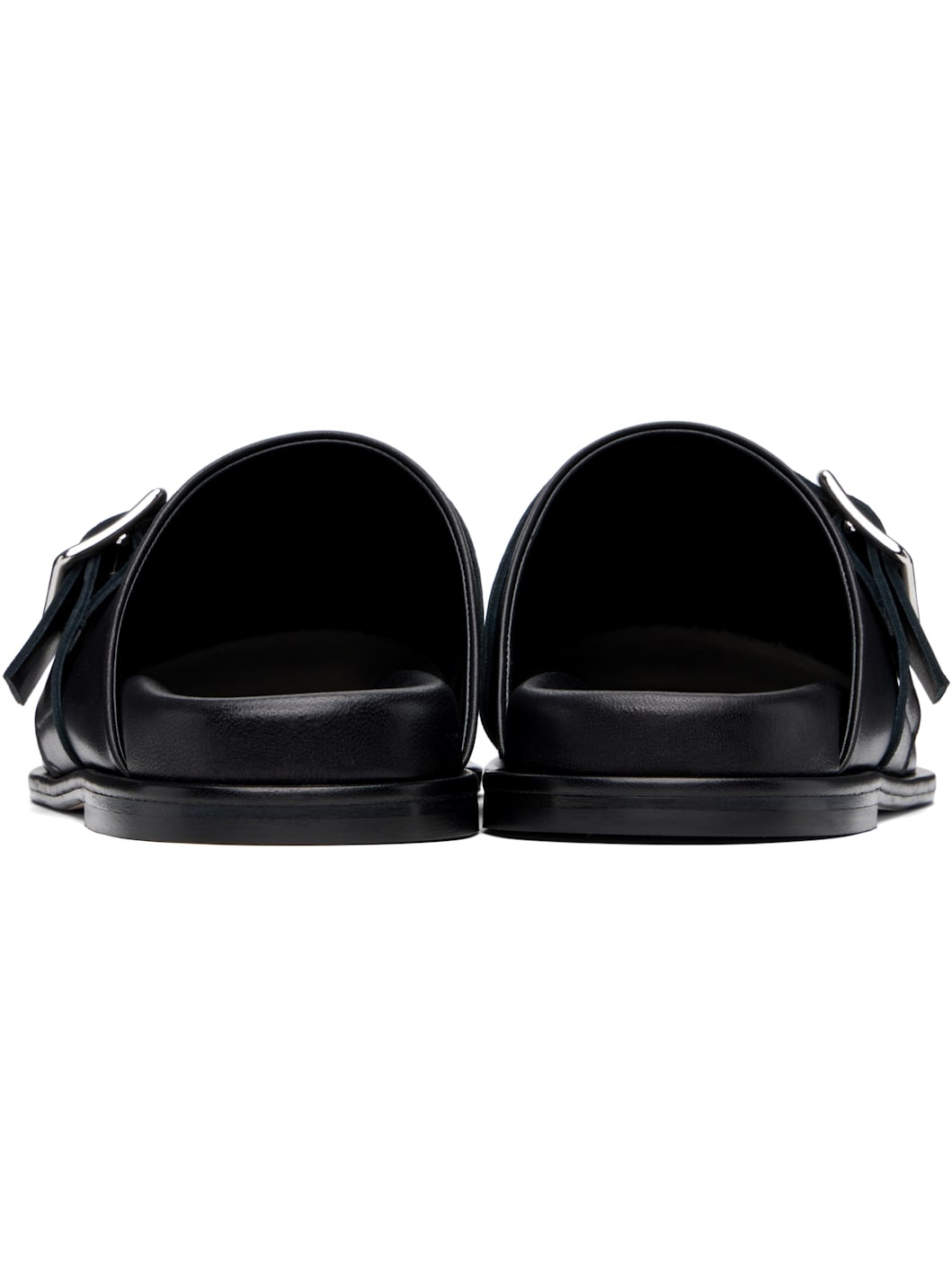Black Finja Leather Slip-on Loafers - 2