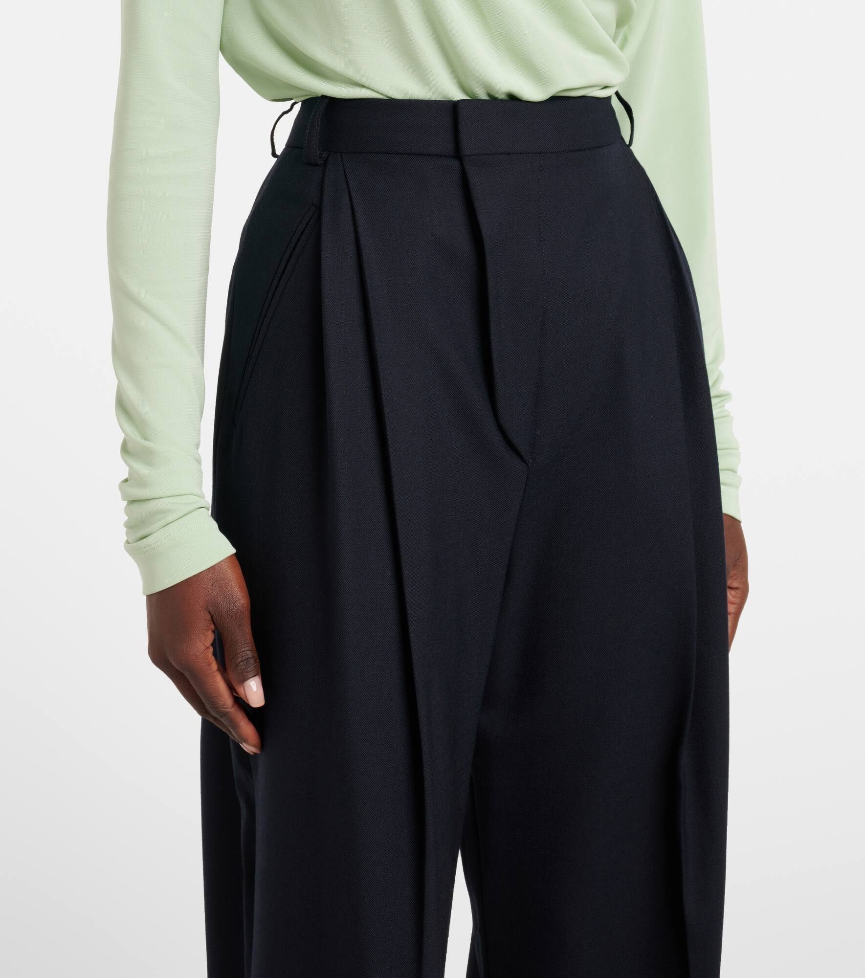 High-rise wide-leg pants - 4