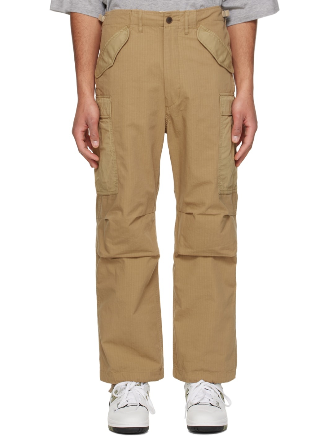 Tan Pocket Cargo Pants - 1