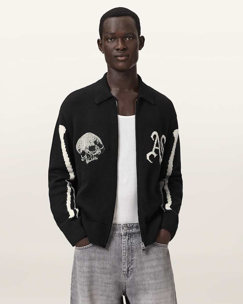ADRIAN ZIP UP EMBROIDED KNITTED CARDIGAN 5