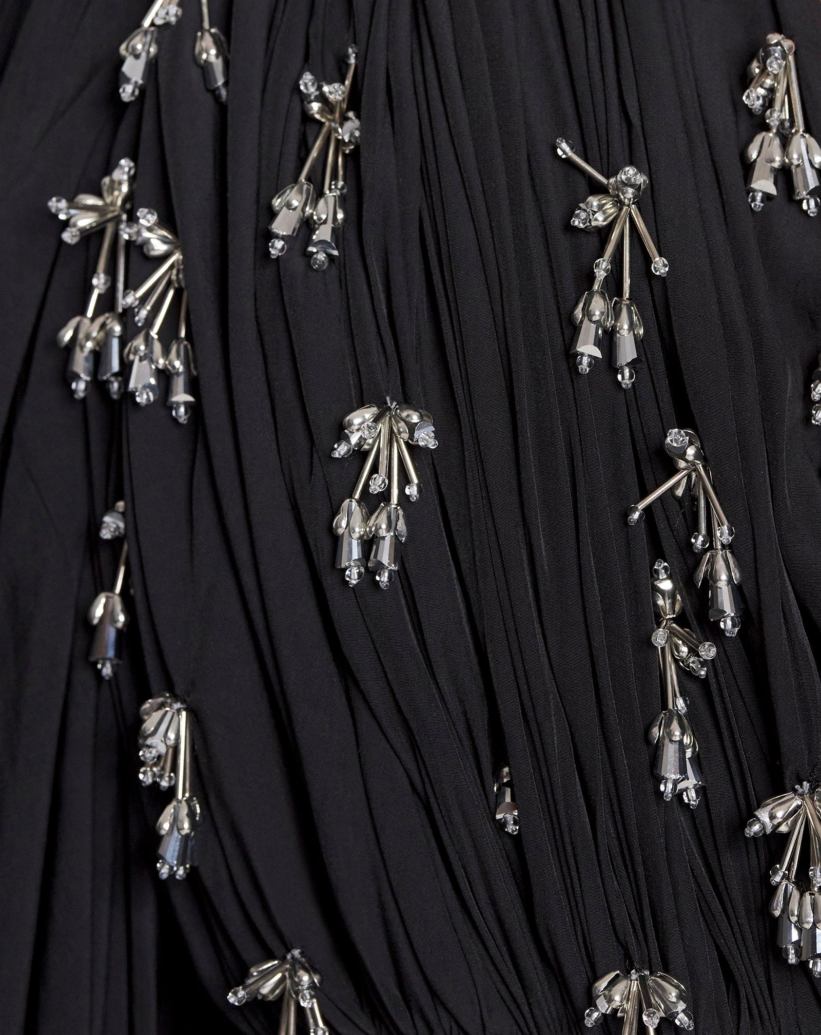 LONG DRAPED DRESS WITH EMBROIDERY - 6