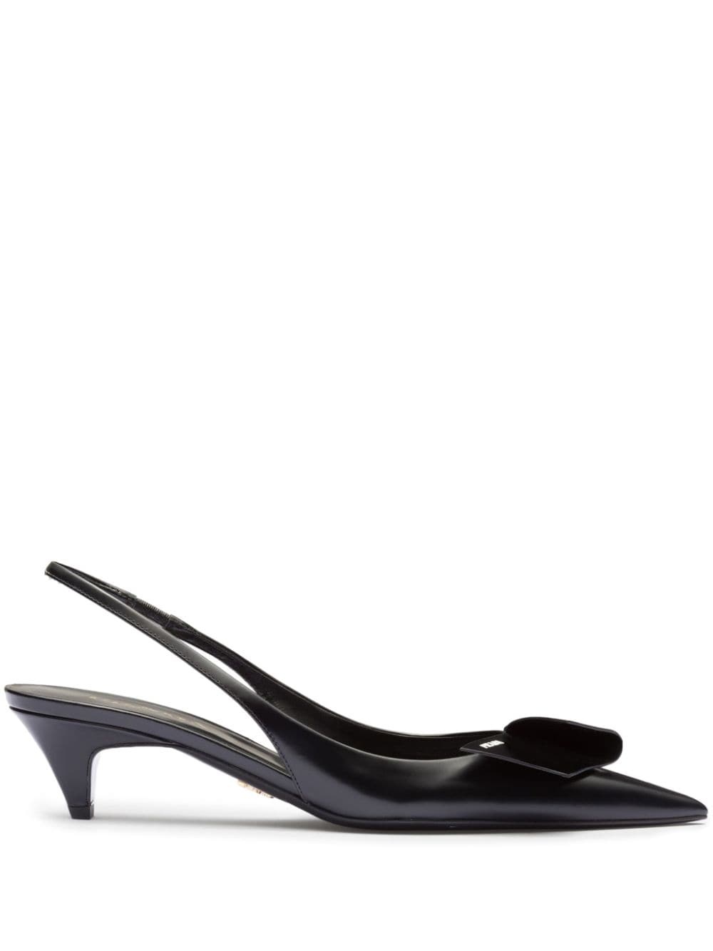 60mm fold-detail leather pumps - 1