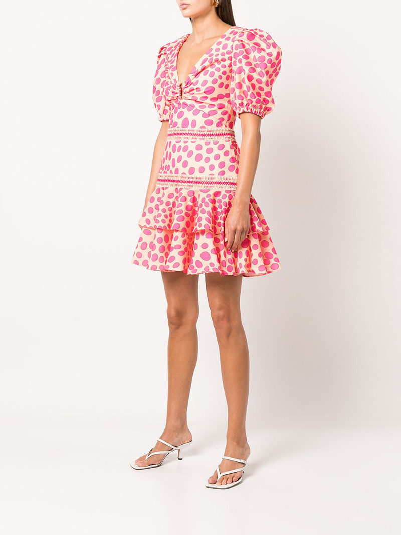 polka-dot lace-trim mini dress 3