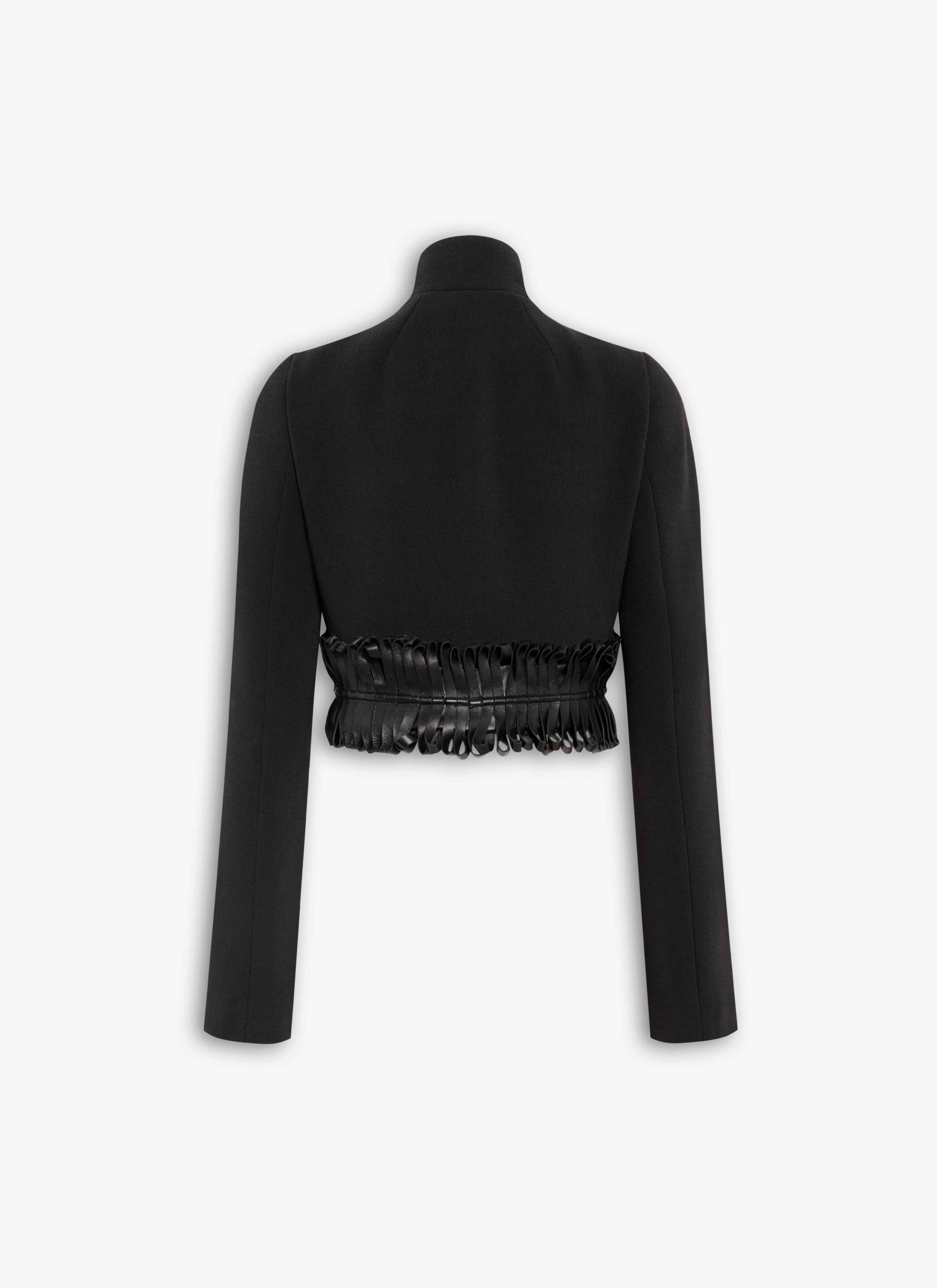 WOOL TRIMMED JACKET - 4