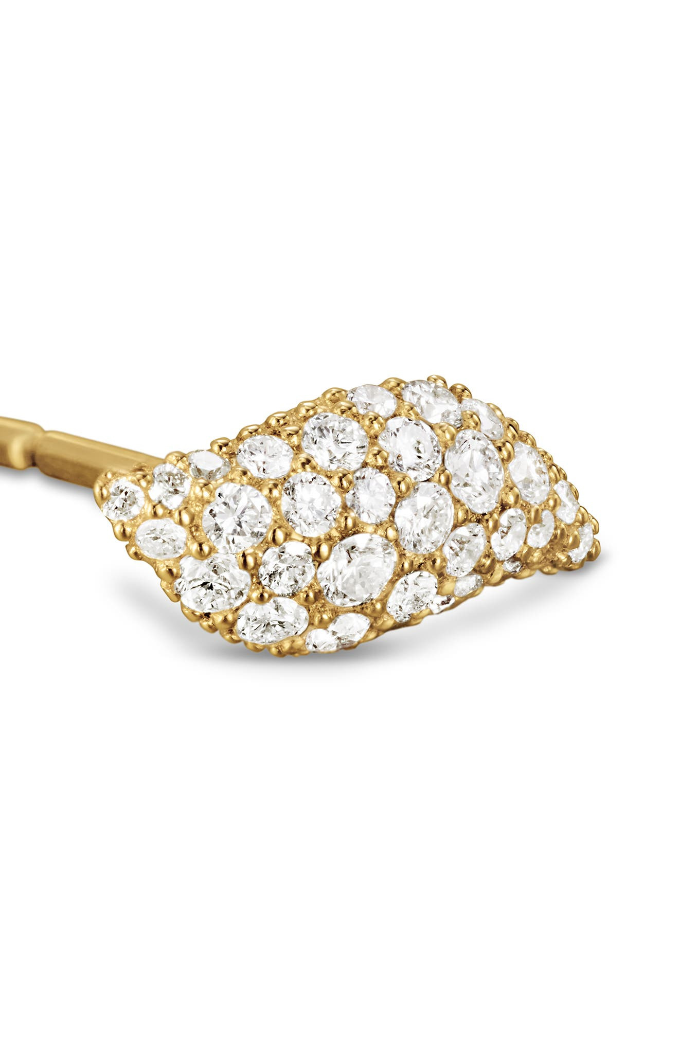 David Yurman Petite Pavé Flute Stud Earrings in 18K Yellow Gold with Diamonds in 18K Gold at Nordstr - 3