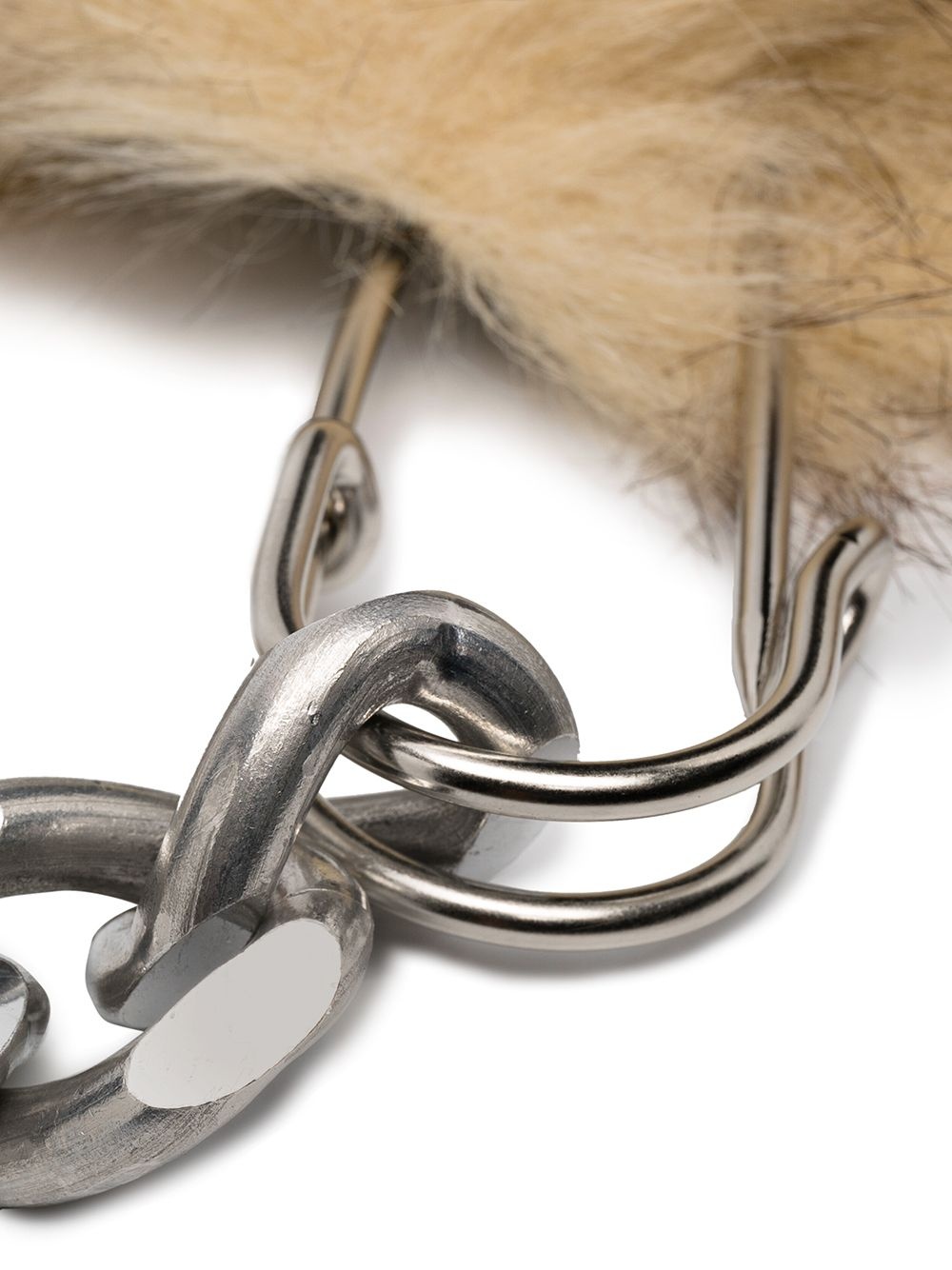 faux-fur chain-link detail collar - 3