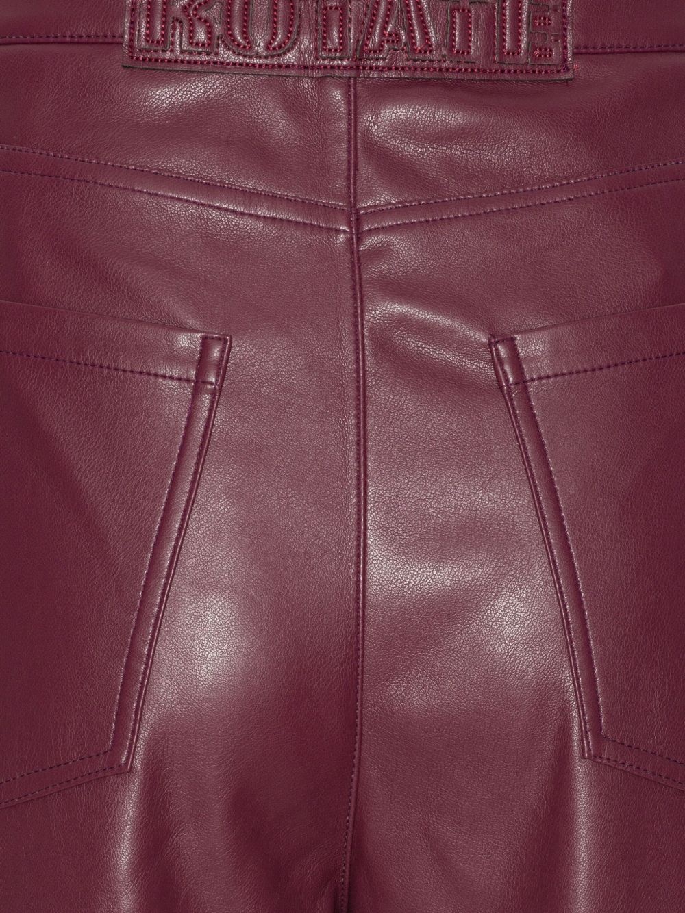 panelled button-fastening pants - 5