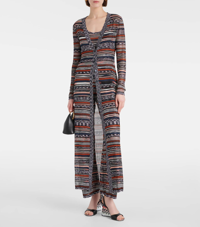 Missoni Zig Zag leather wedge sandals outlook