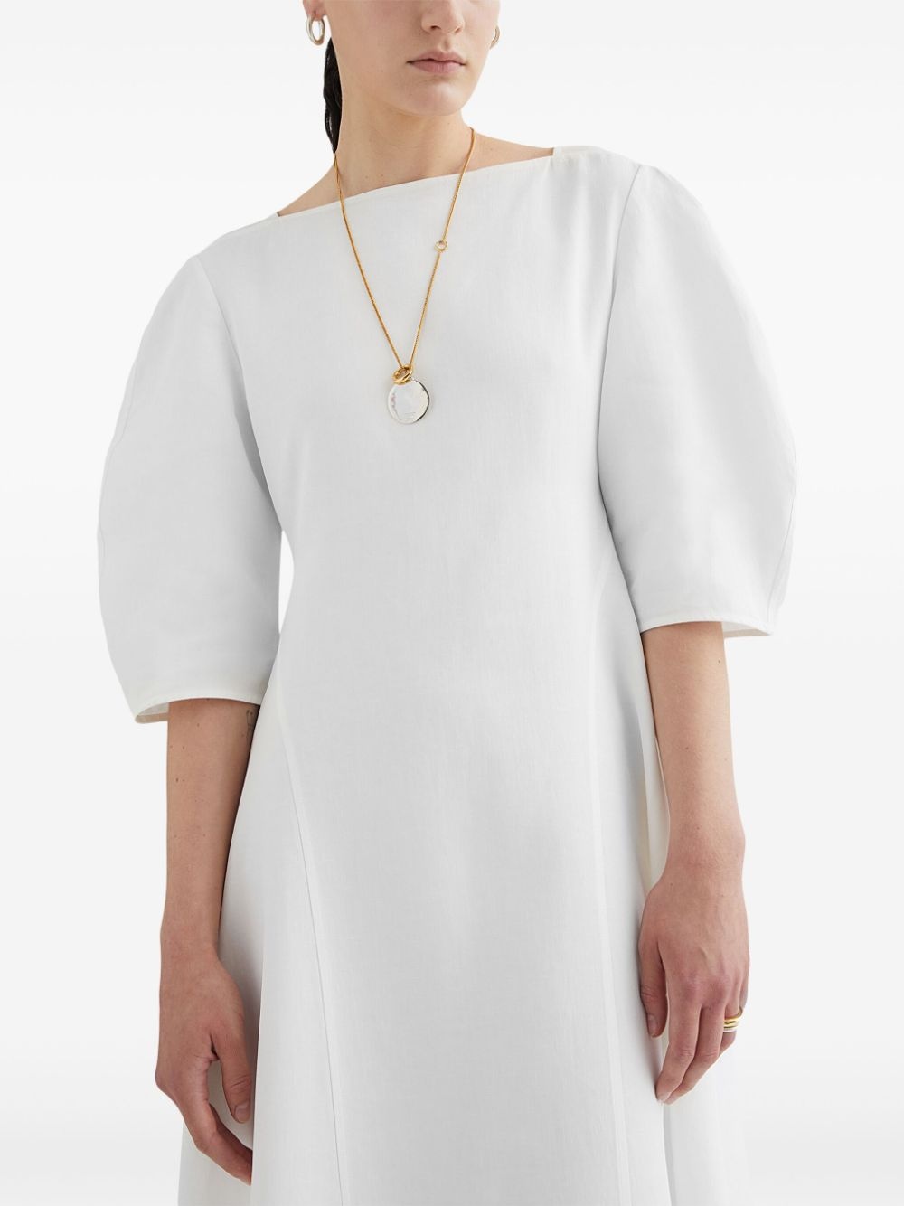 puff-sleeves dress - 4