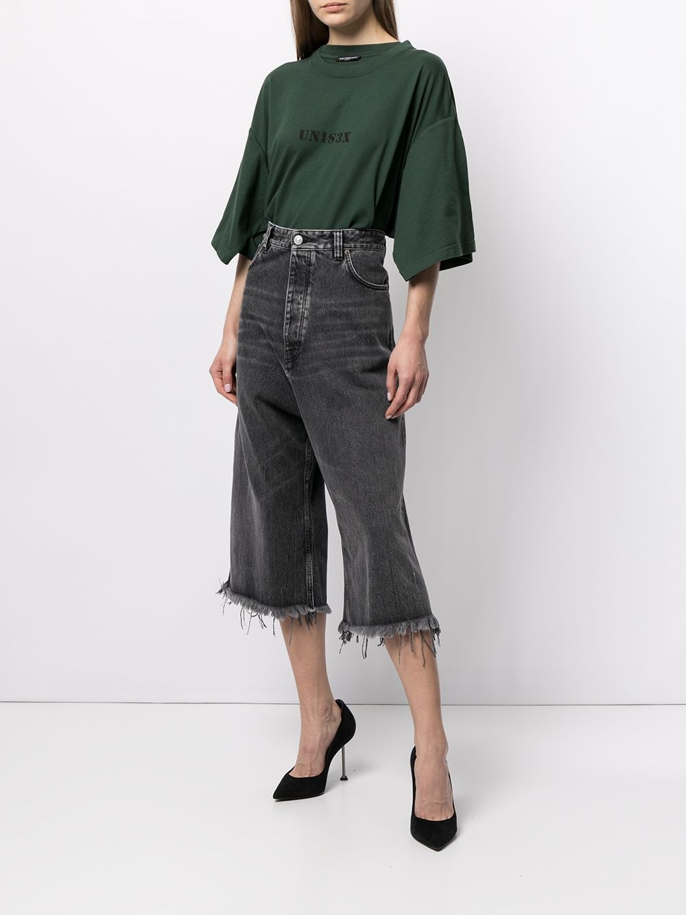 wide-leg cropped jeans - 3