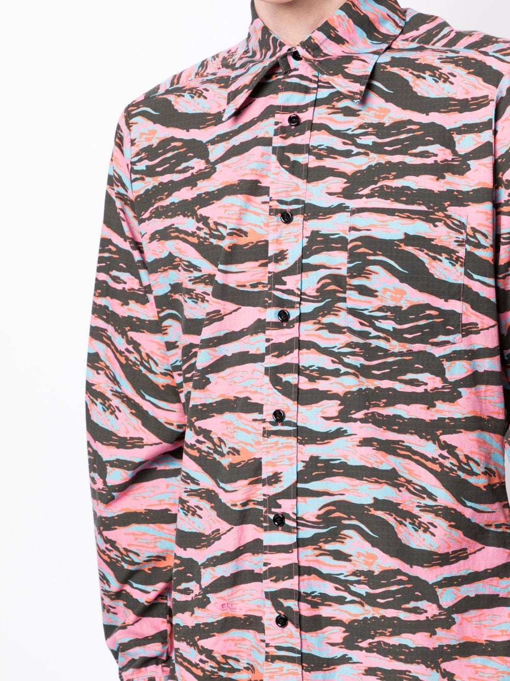 zebra-print cotton shirt - 6