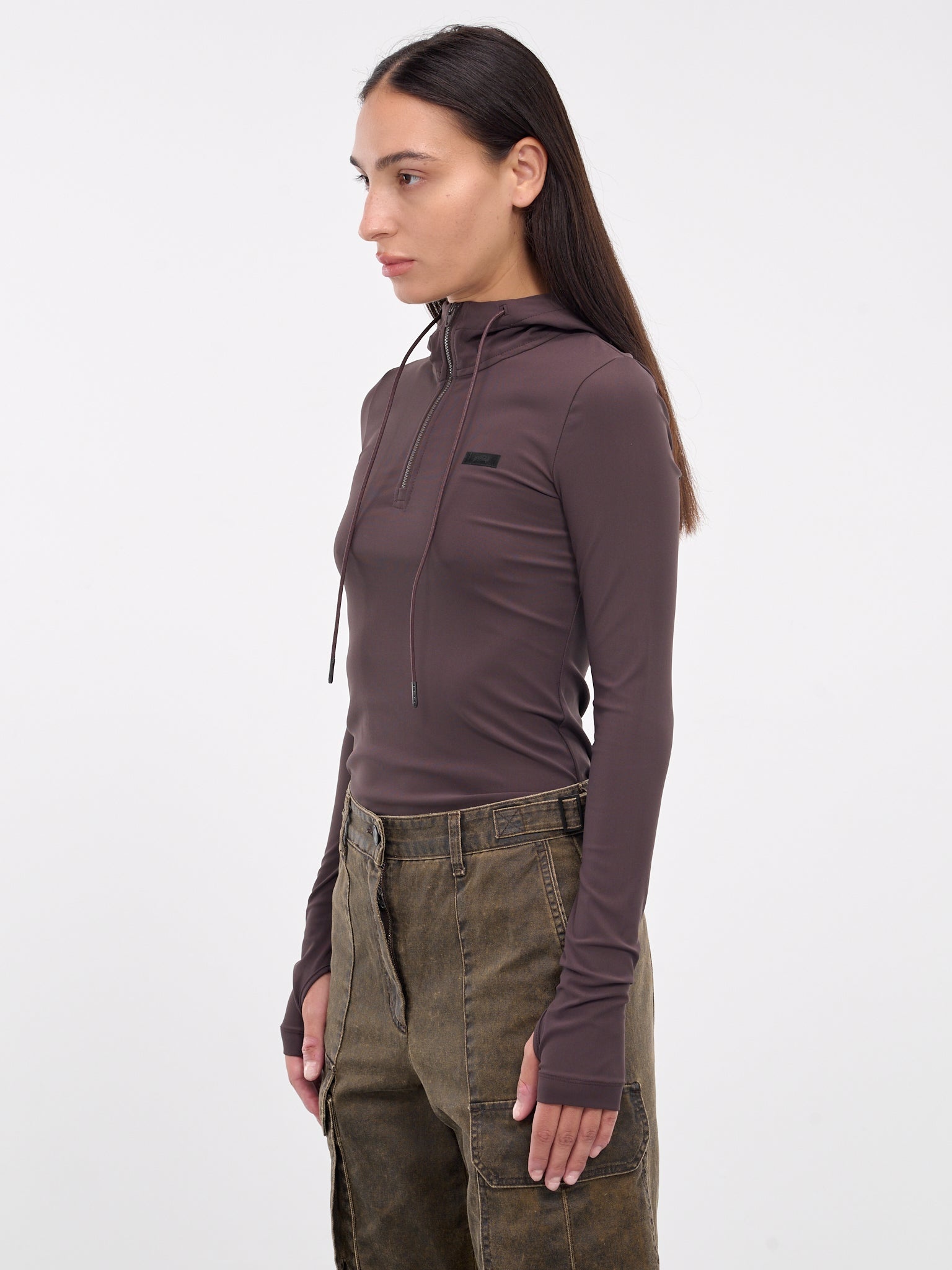 Cut-Out Quarter Zip Hoodie - 2