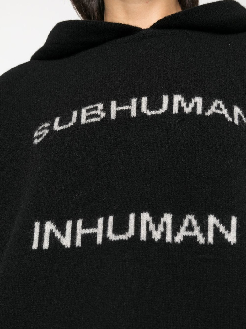intarsia-knit pullover hoodie 5