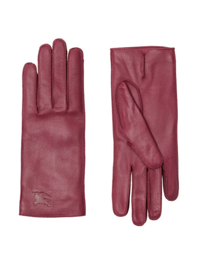 Burberry Equestrian Knight-motif leather gloves outlook
