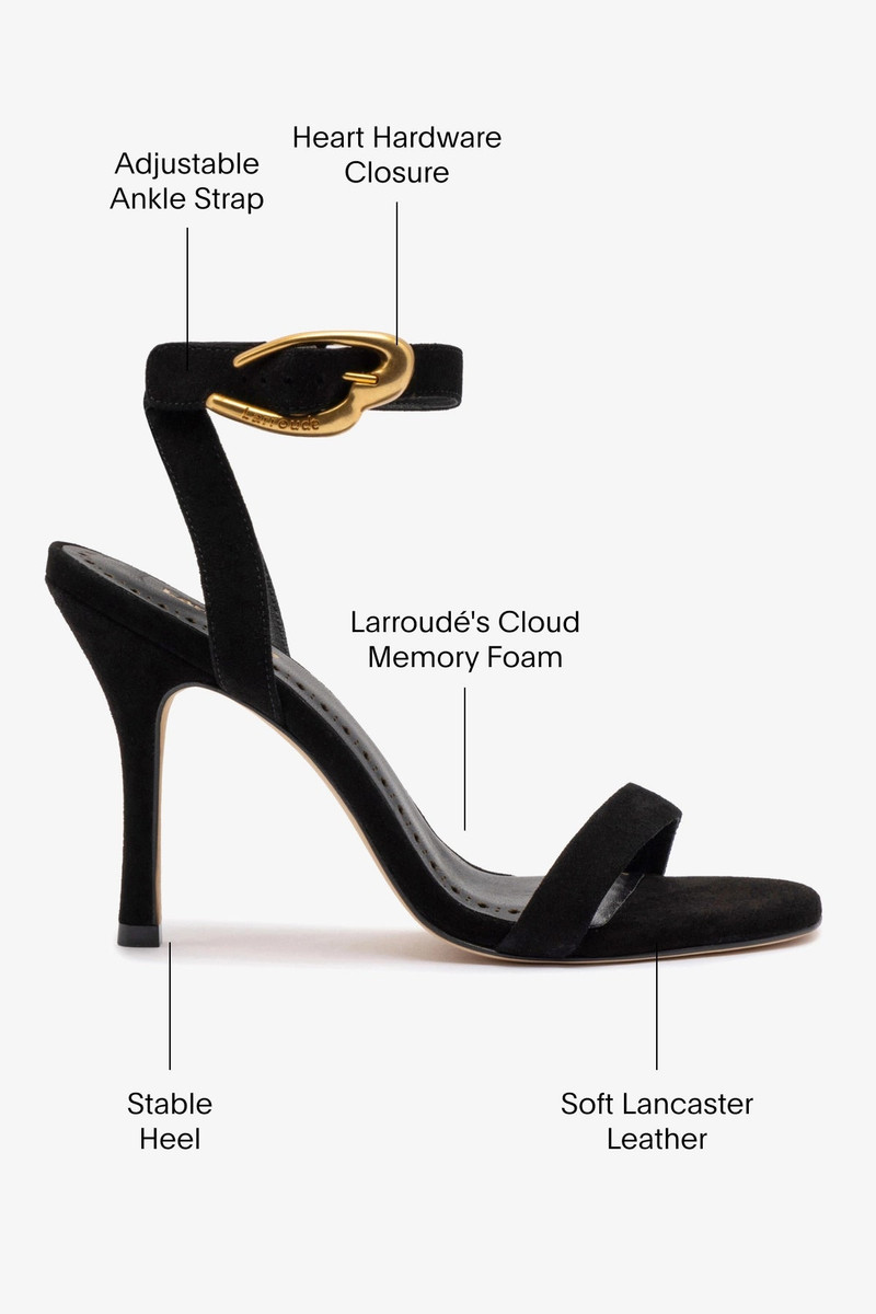 Verona Sandal In Black Suede 5