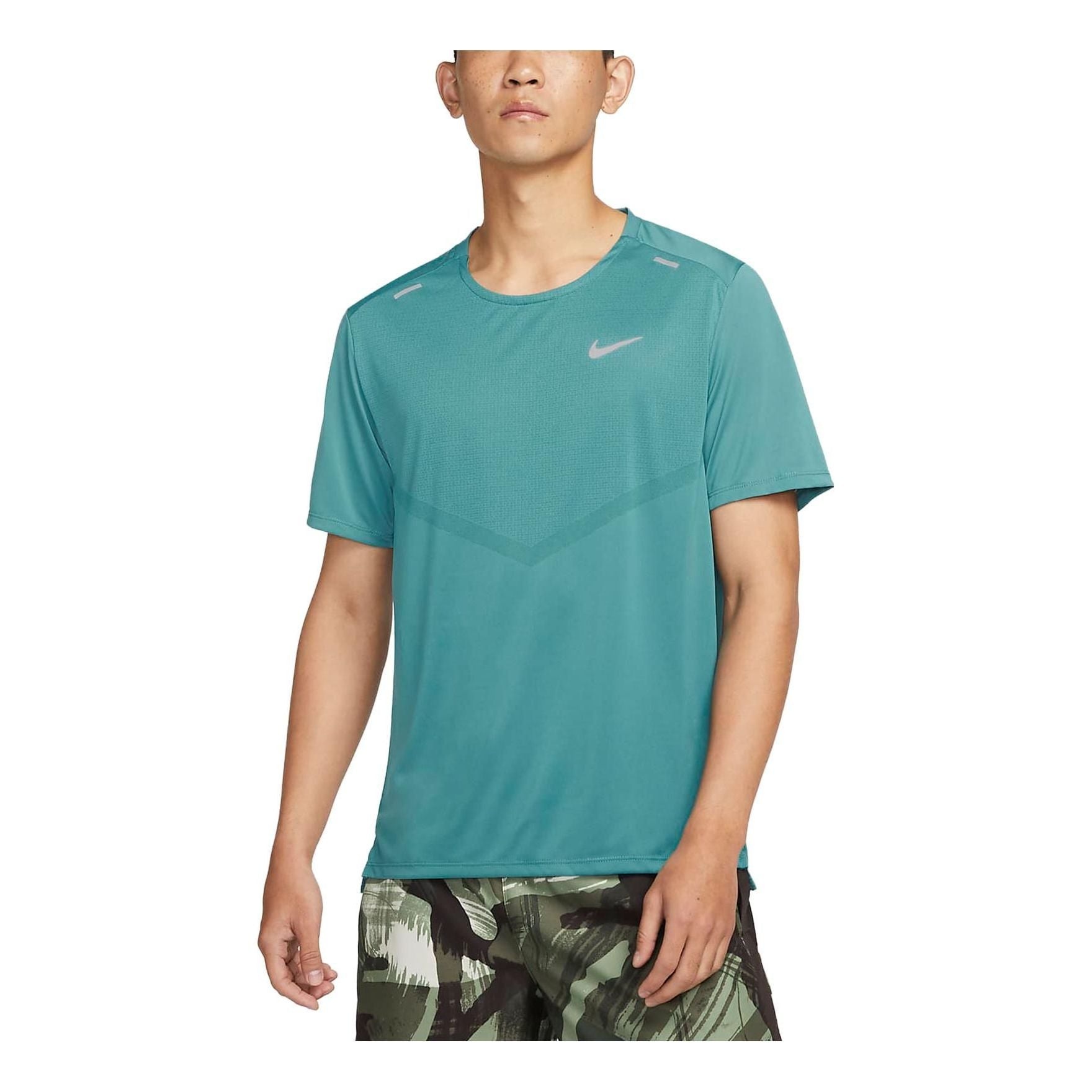 Nike Dri-FIT Rise 365 Short Sleeve Running Top 'Green' CZ9185-379 - 1