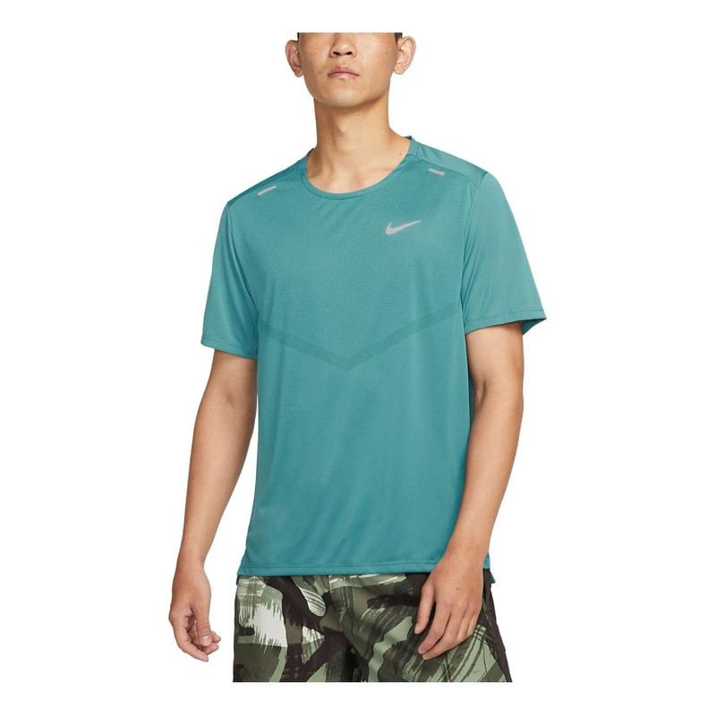 Nike Dri-FIT 상승 365 짧은 소매 운영하는 정상 '녹색' CZ9185-379 - 1