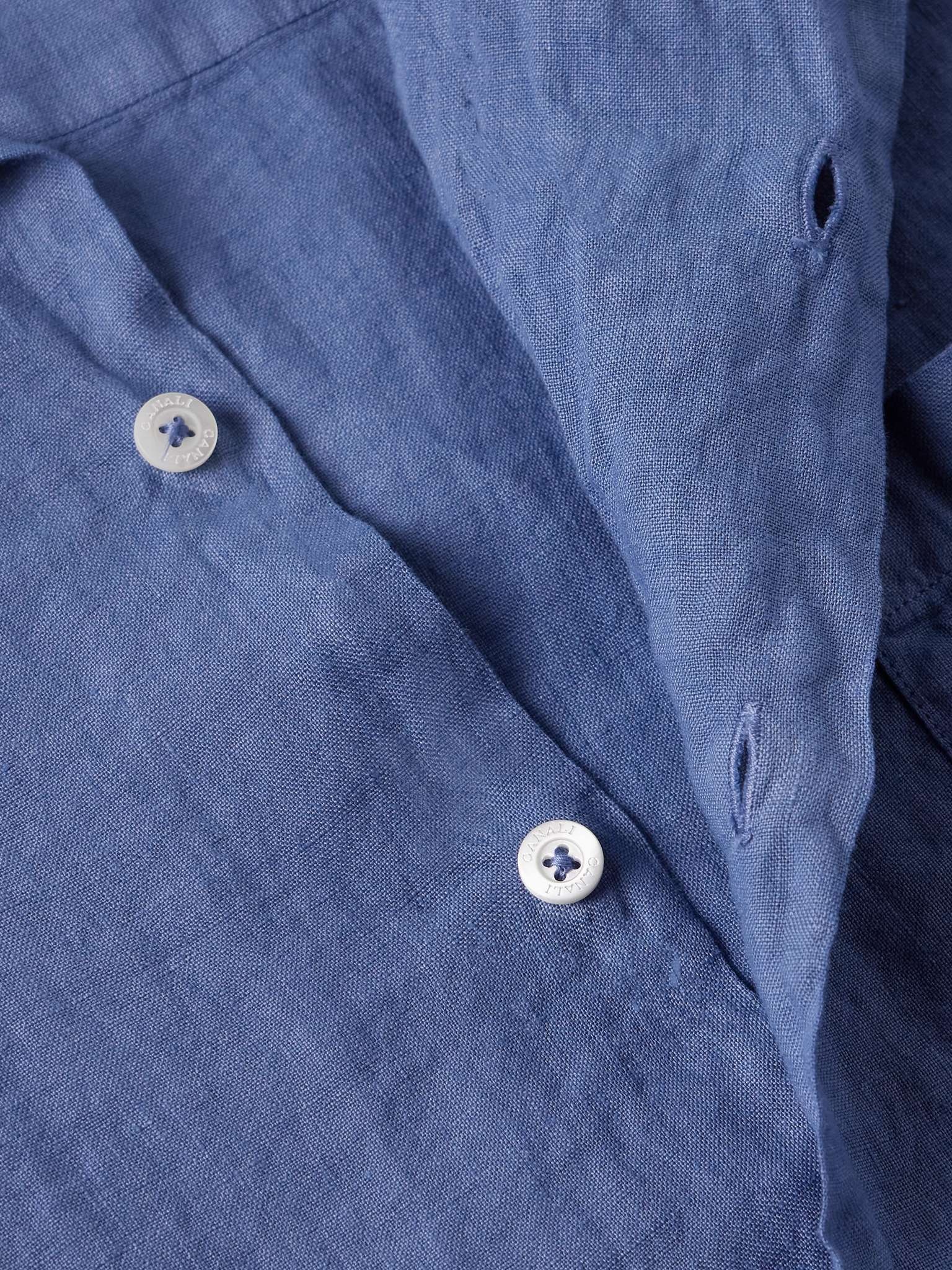 Camp-Collar Linen Shirt - 4