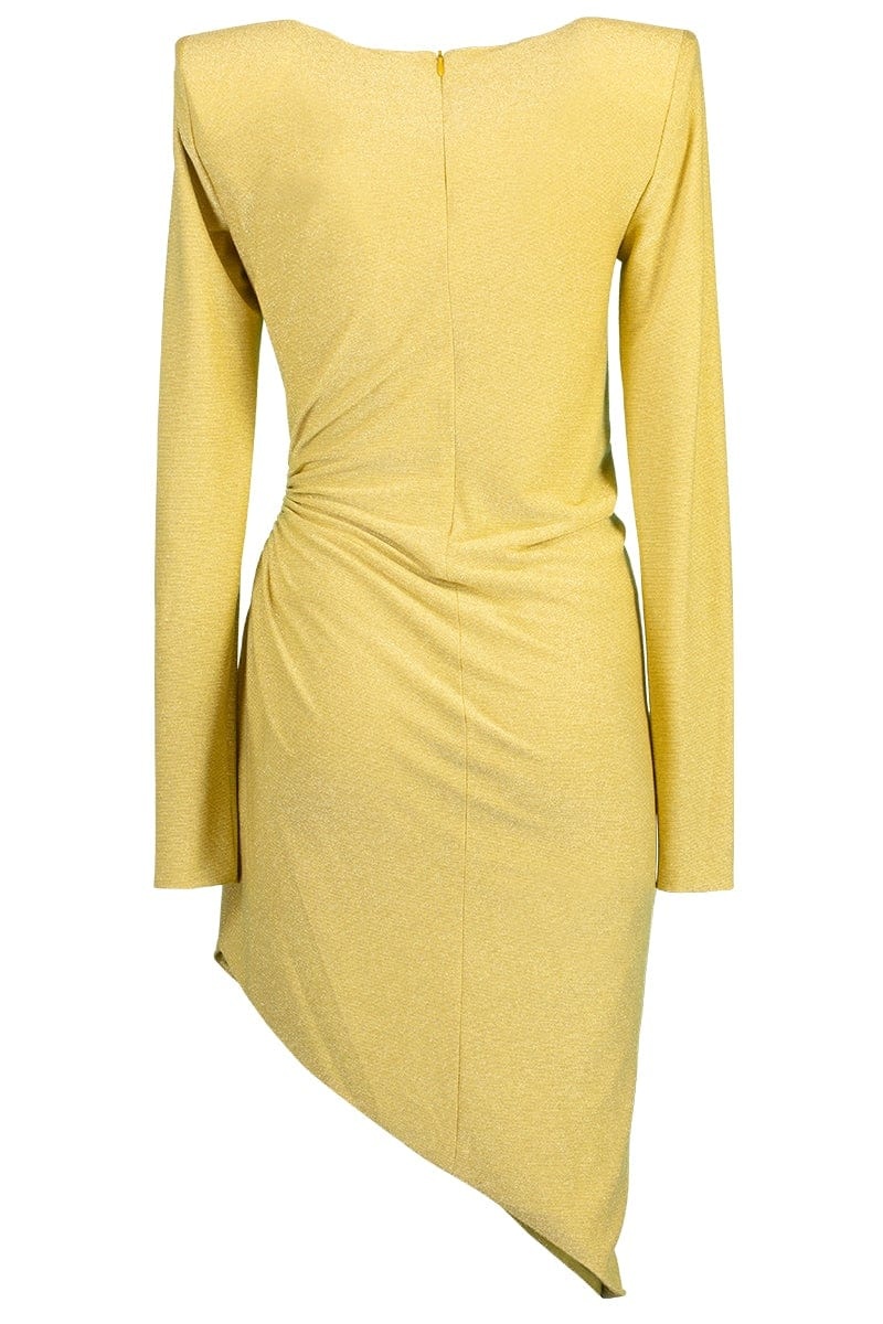 Asymmetric Long Sleeve Dress - 3