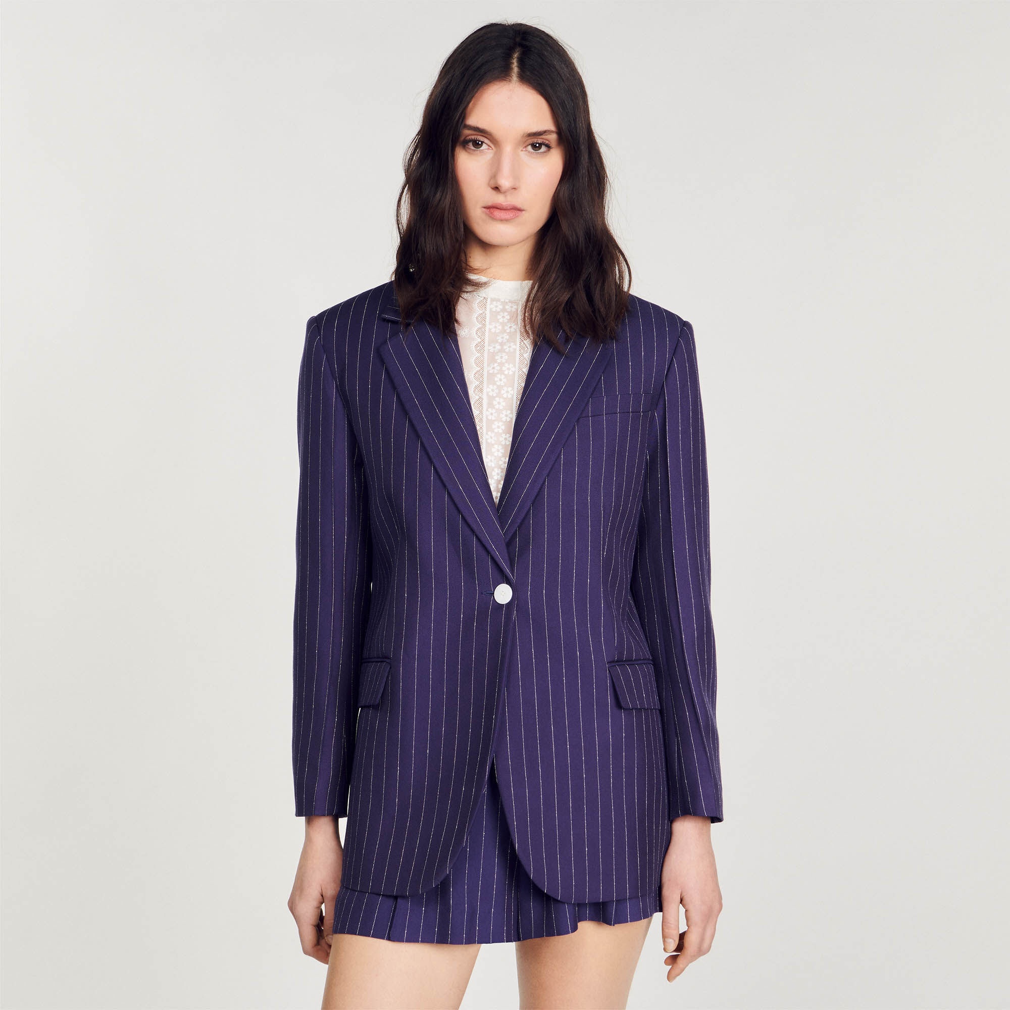 STRIPED SUIT JACKET - 5