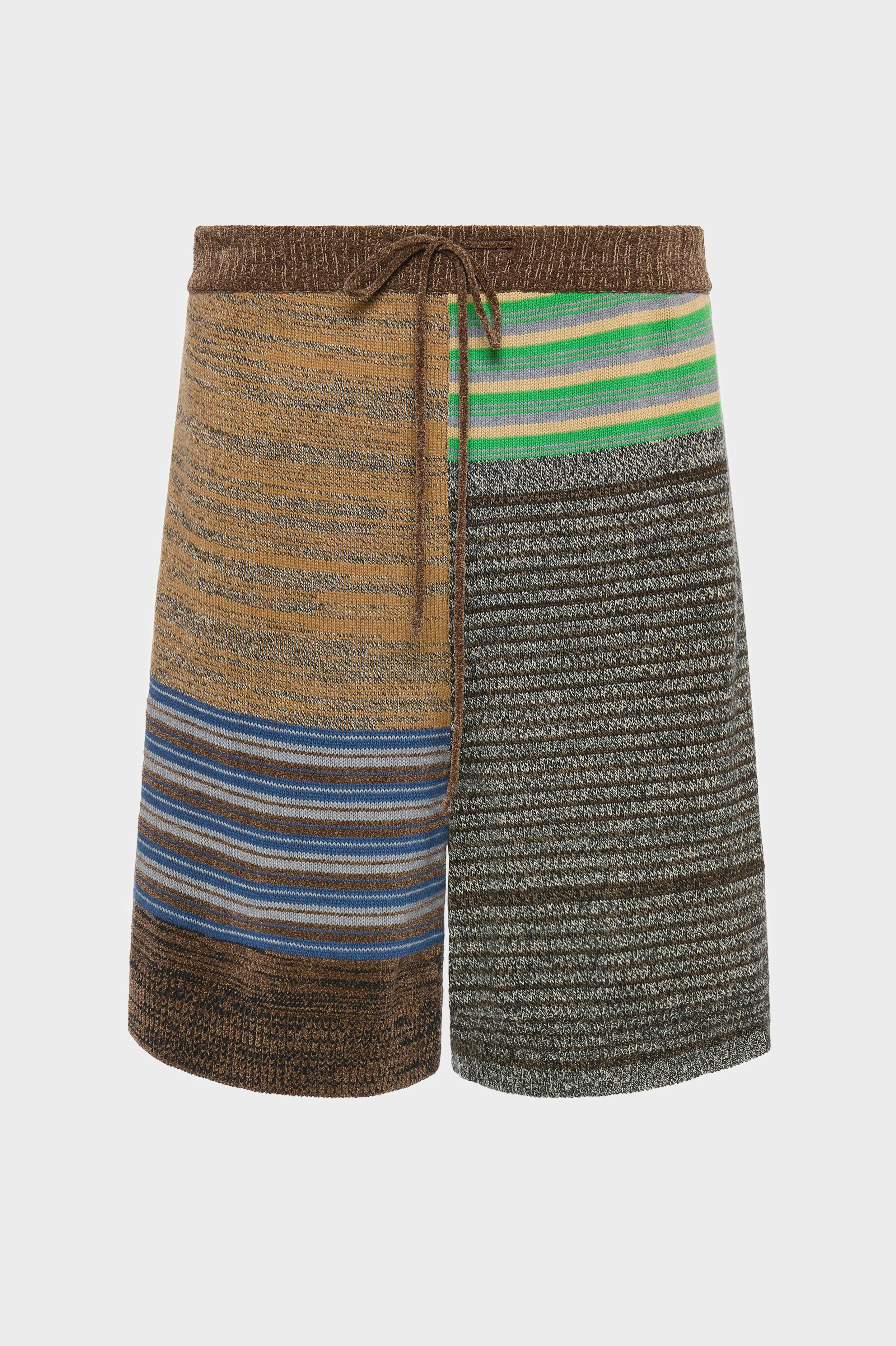 Patchwork Knit Shorts - 1