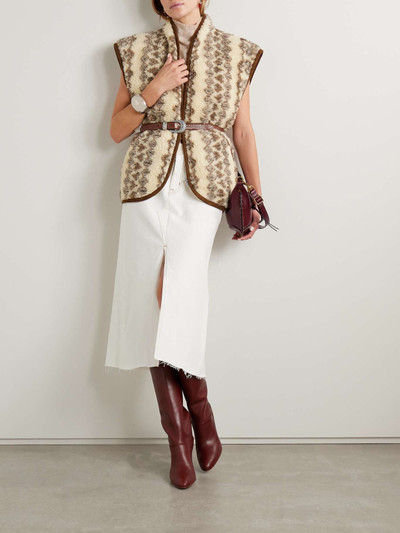 Isabel Marant Étoile Maximilia faux suede-trimmed faux shearling vest outlook