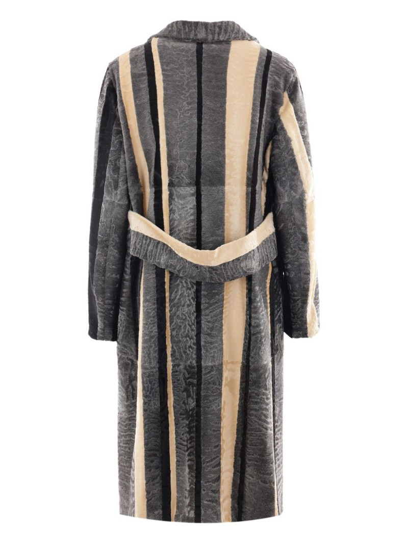 Prada striped fur coat outlook