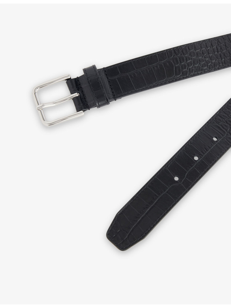 The Frankie Shop Toni Croc Leather Belt outlook