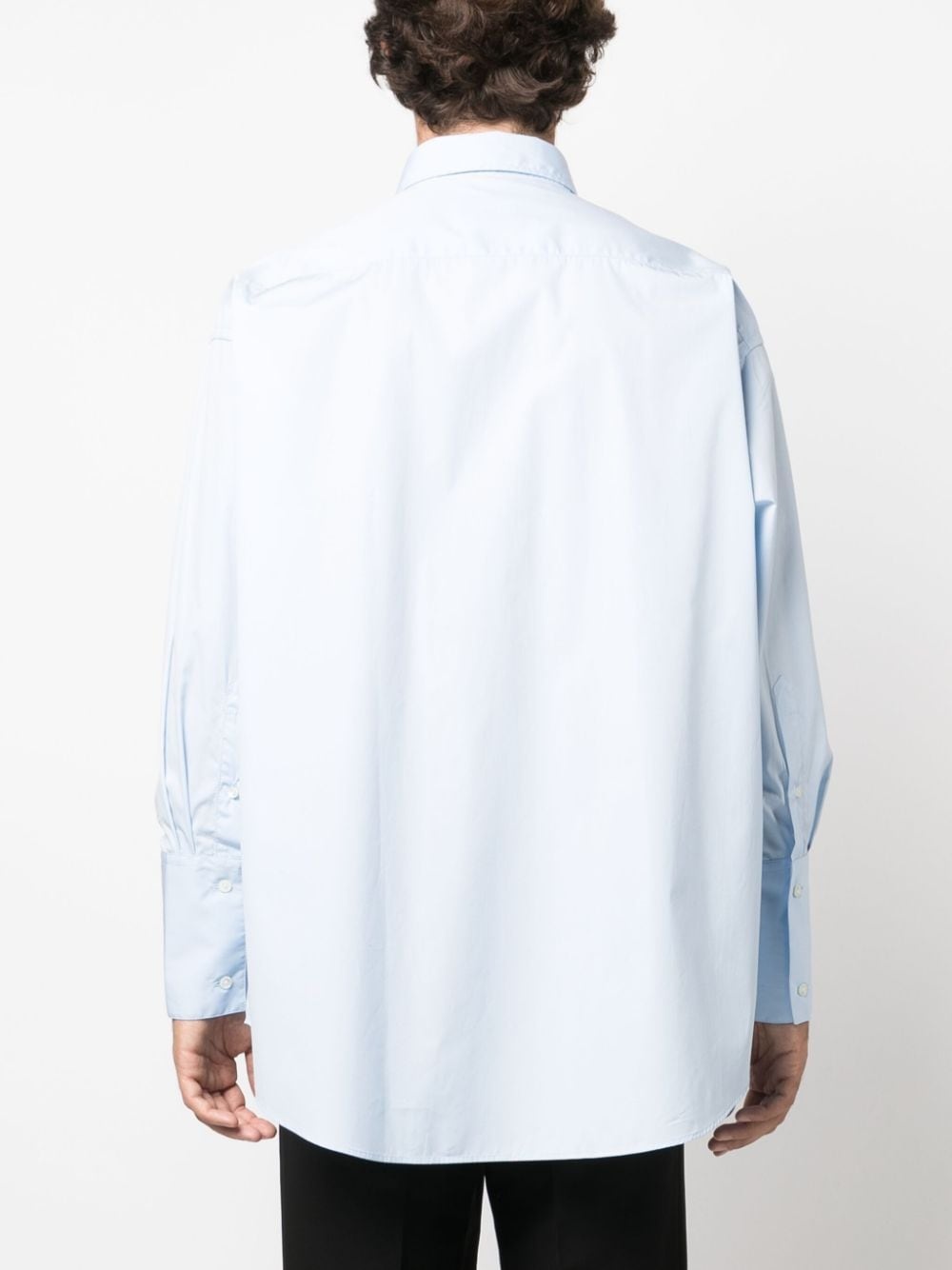 poplin texture  long-sleeve shirt - 10