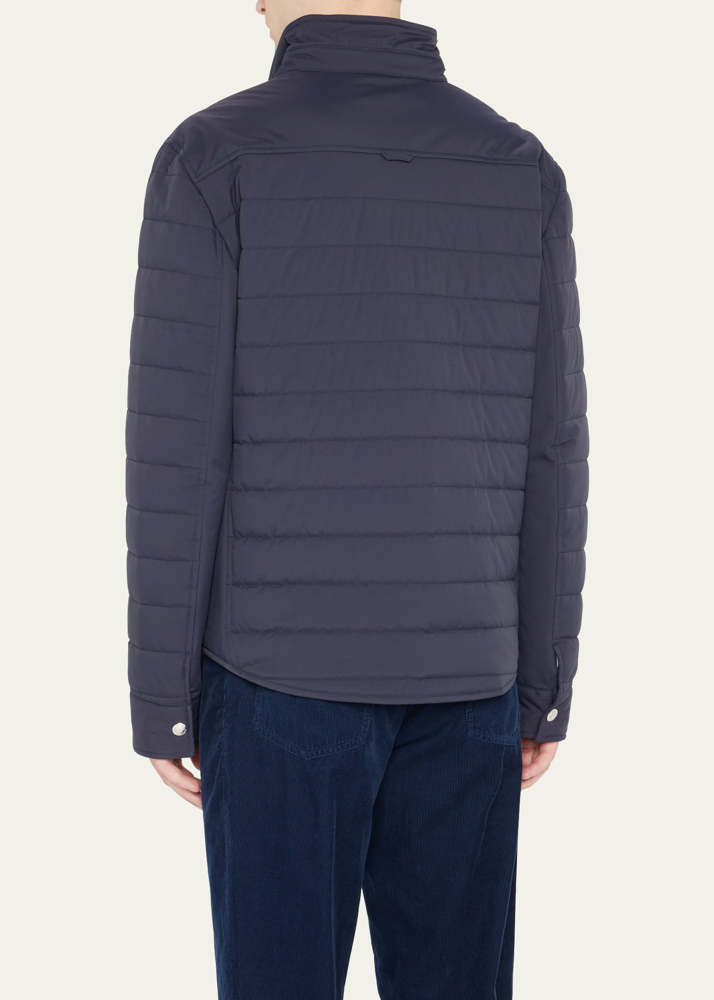 Men's Quilted Nylon Shirt Jacket - 3