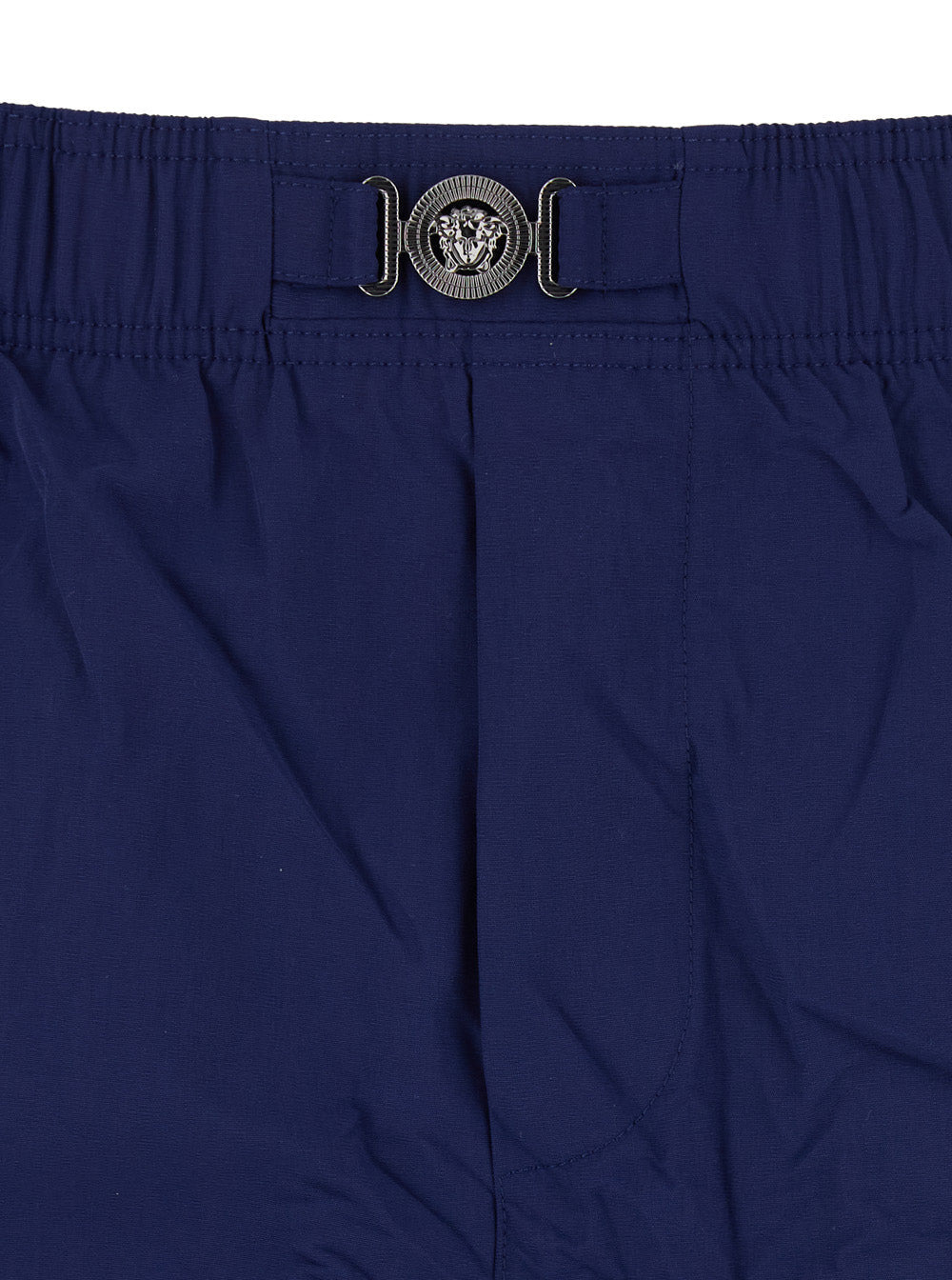 Versace Men Blue Swim Shorts With Elastic Waist And Medusa Plaque On The Front In Tech Fabric Man - 3