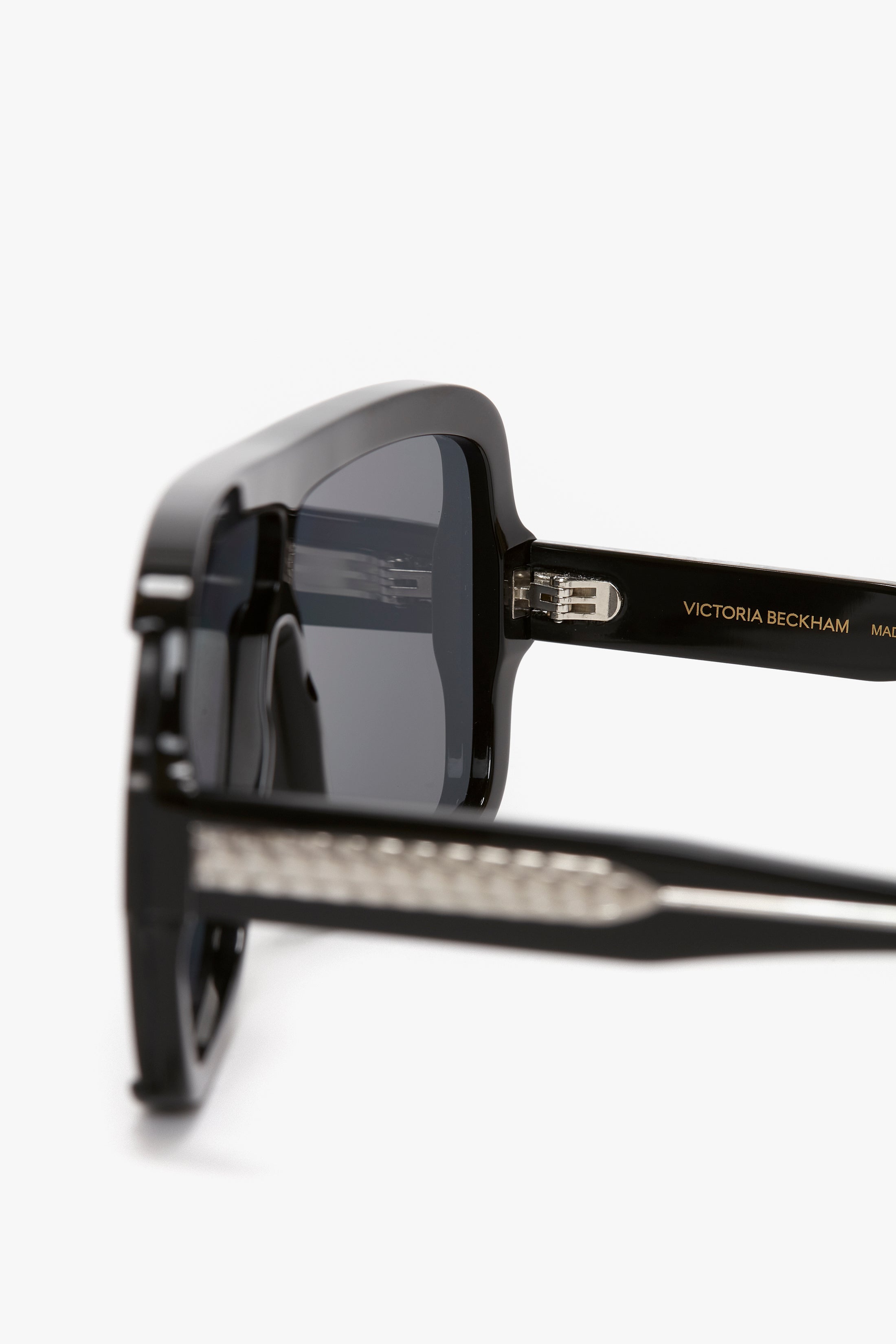 Layered Mask Sunglasses In Black-Silver-Mirror - 4