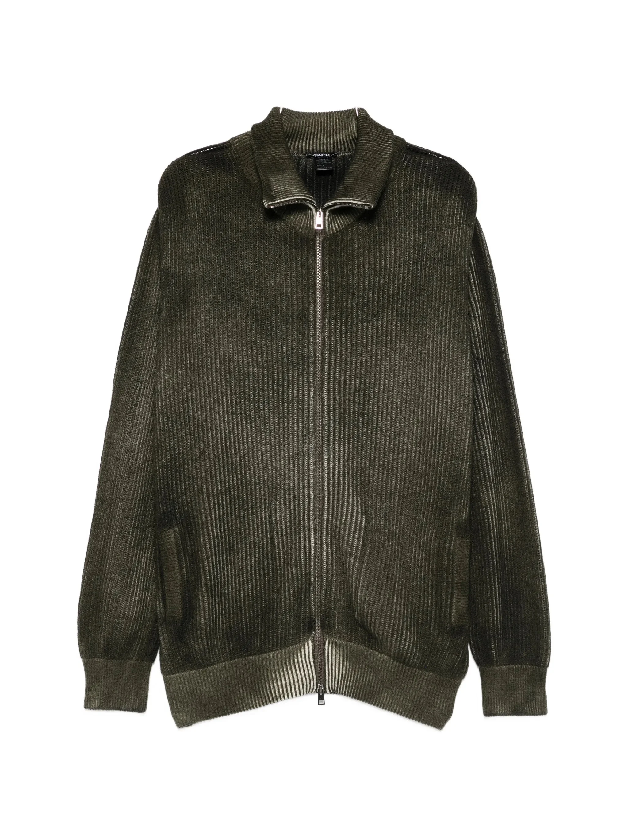 Avant Toi Ribbed-knit Zip-up Sweater - 1