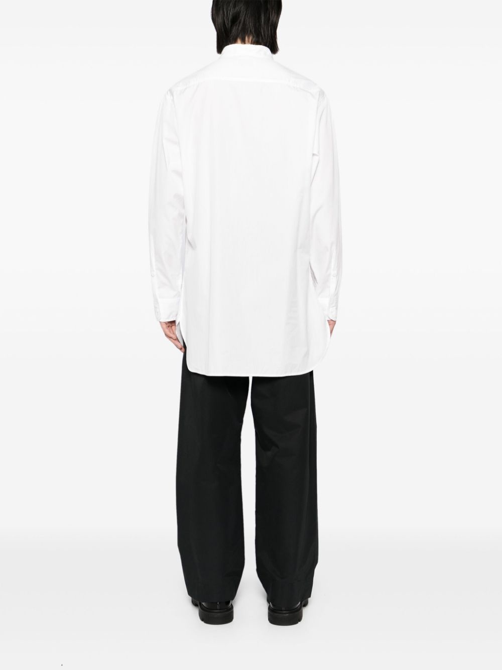 chest button fastening pocket shirt - 4