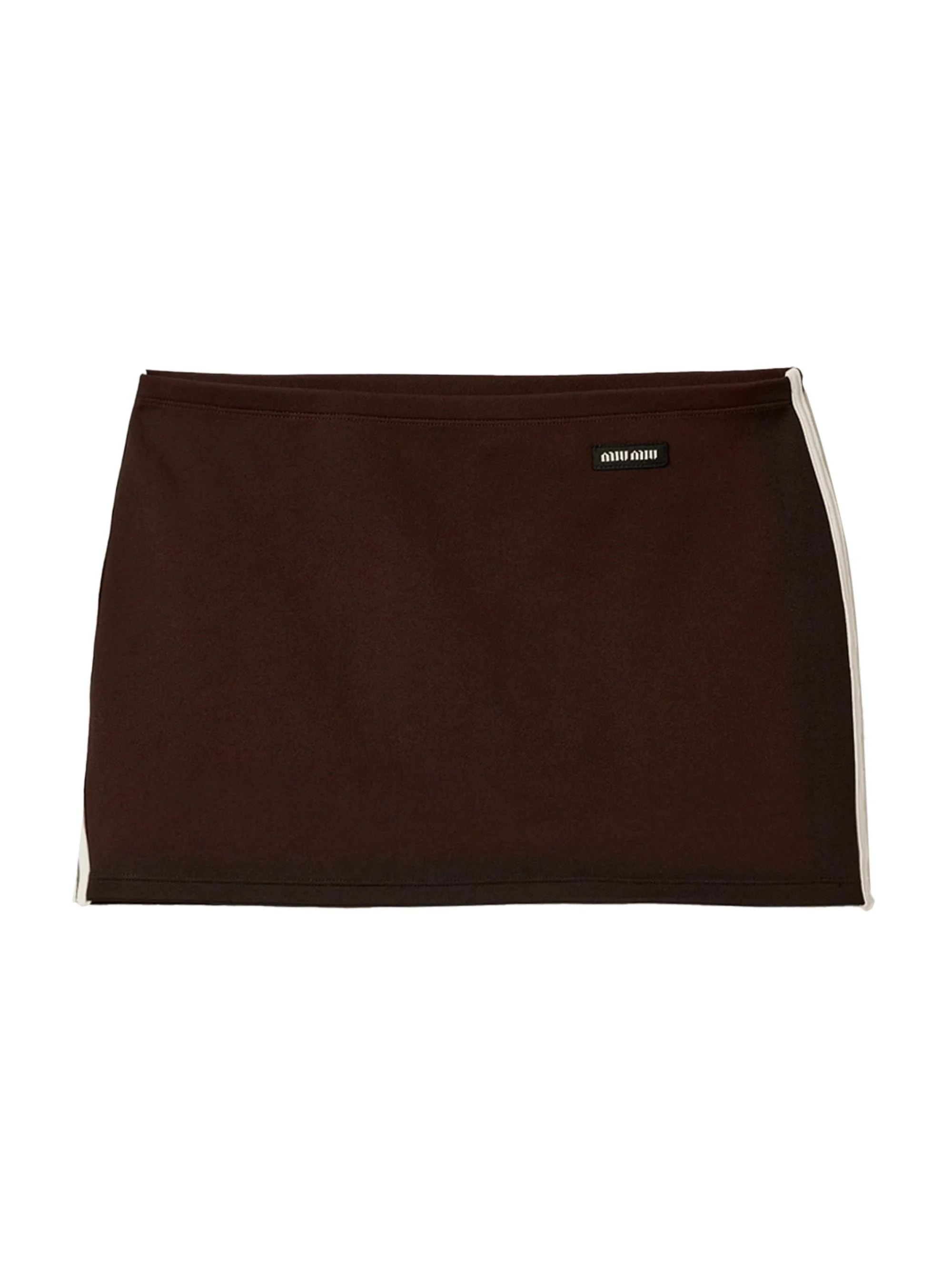 Women's Technical Yarn Miniskirt - Brown - 1