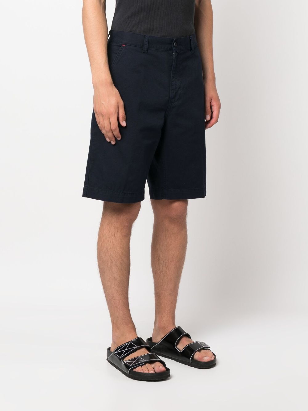 wide-leg cotton shorts - 3