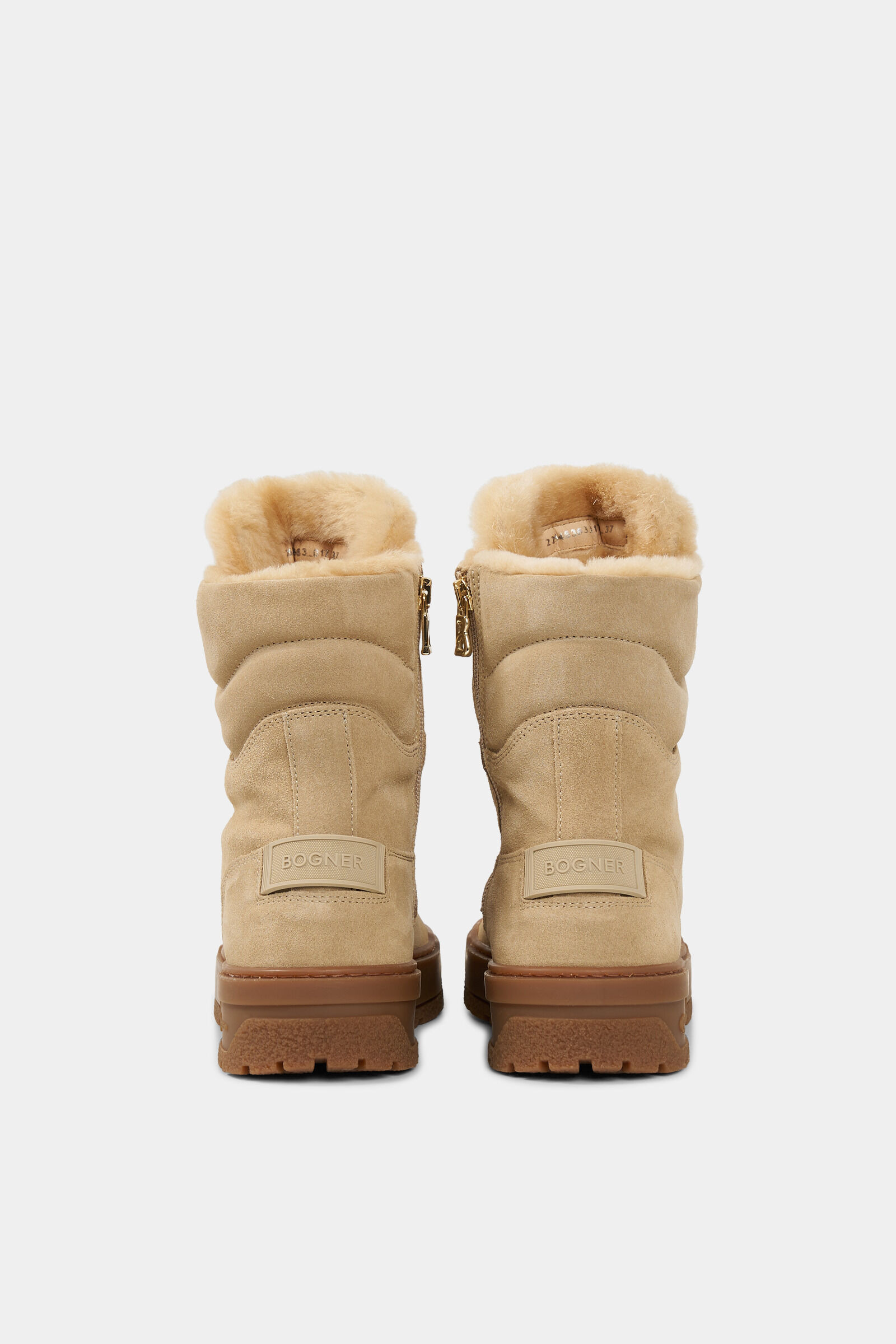 Calgary lace-up boots with spikes in Camel - 5