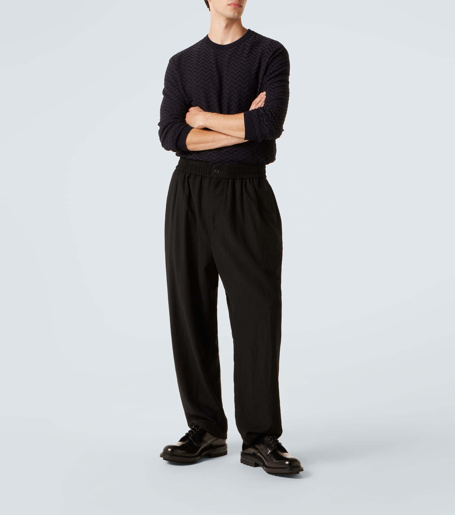 Striped wool-blend sweater - 2