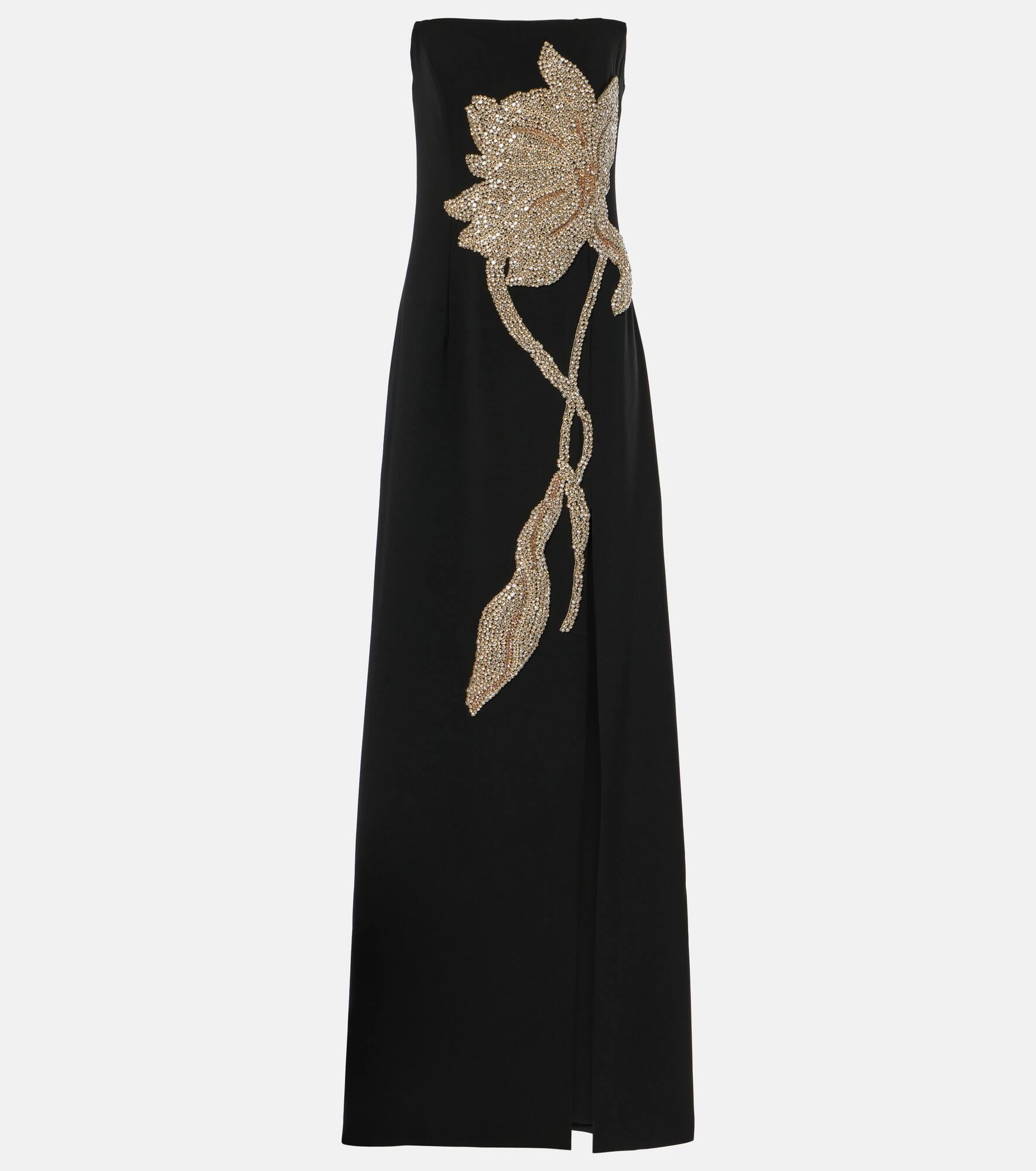 Fara strapless crêpe gown - 1
