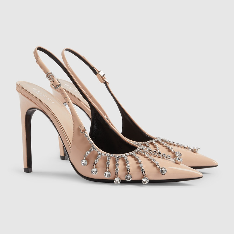 GUCCI Women's pump with crystal chain outlook